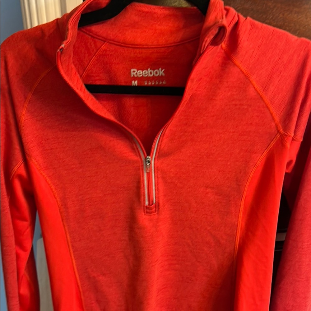 Reebok Red Quarter-Zip Pullover